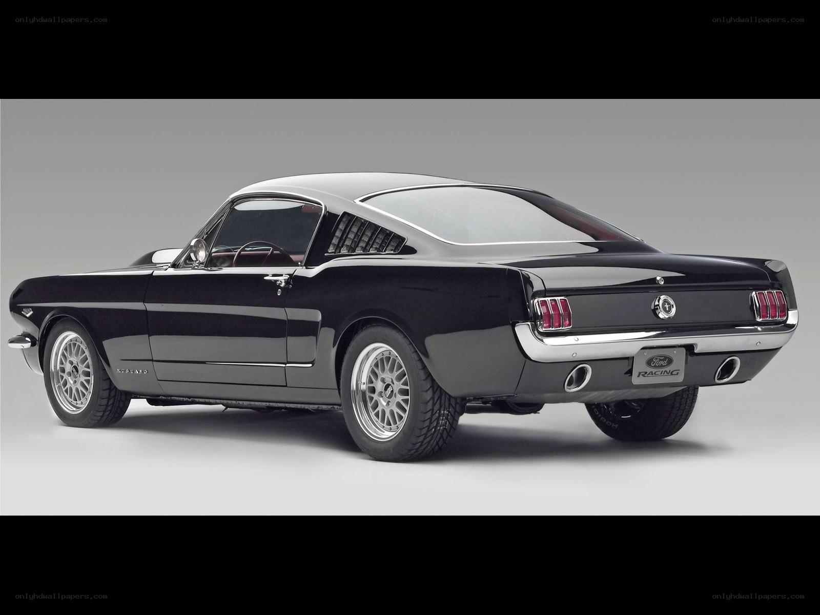 Black Ford Mustang Fastback