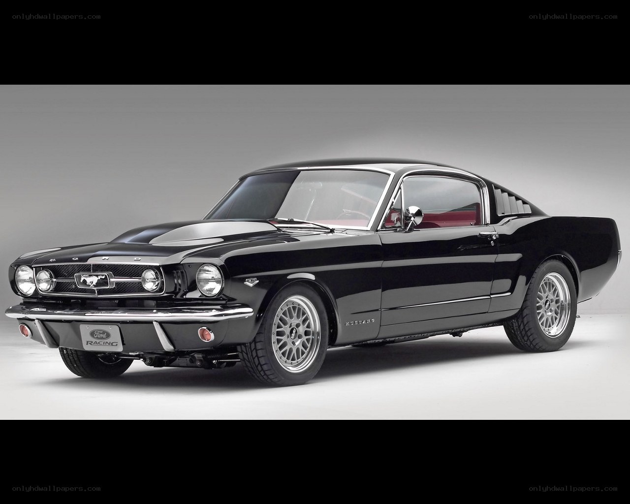 Black Ford Mustang Fastback