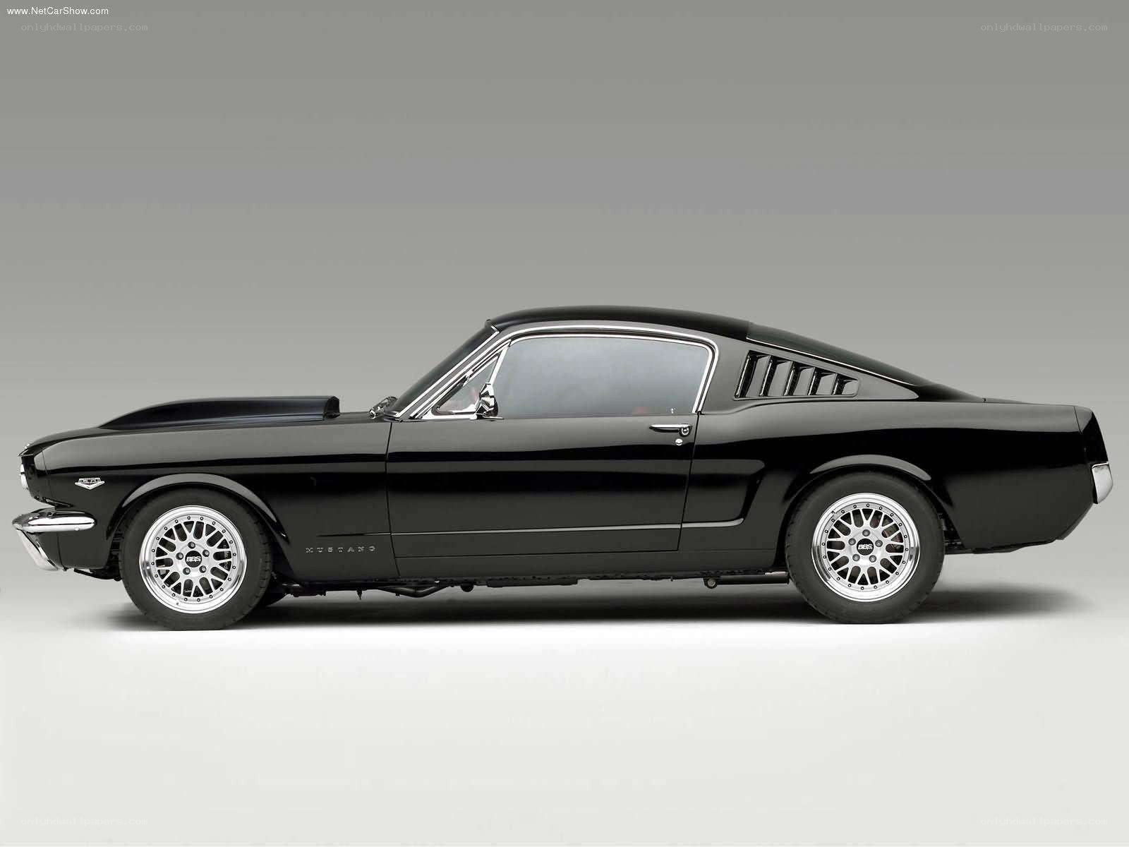 Black Ford Mustang Fastback