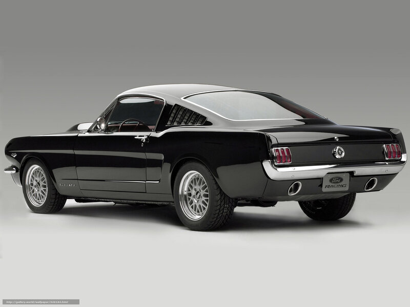 Black Ford Mustang Fastback