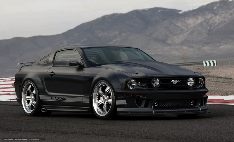 Black Ford Mustang GT 700R