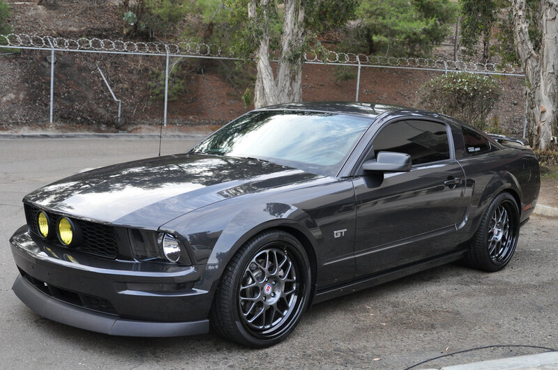 Black Ford Mustang GT — Gray