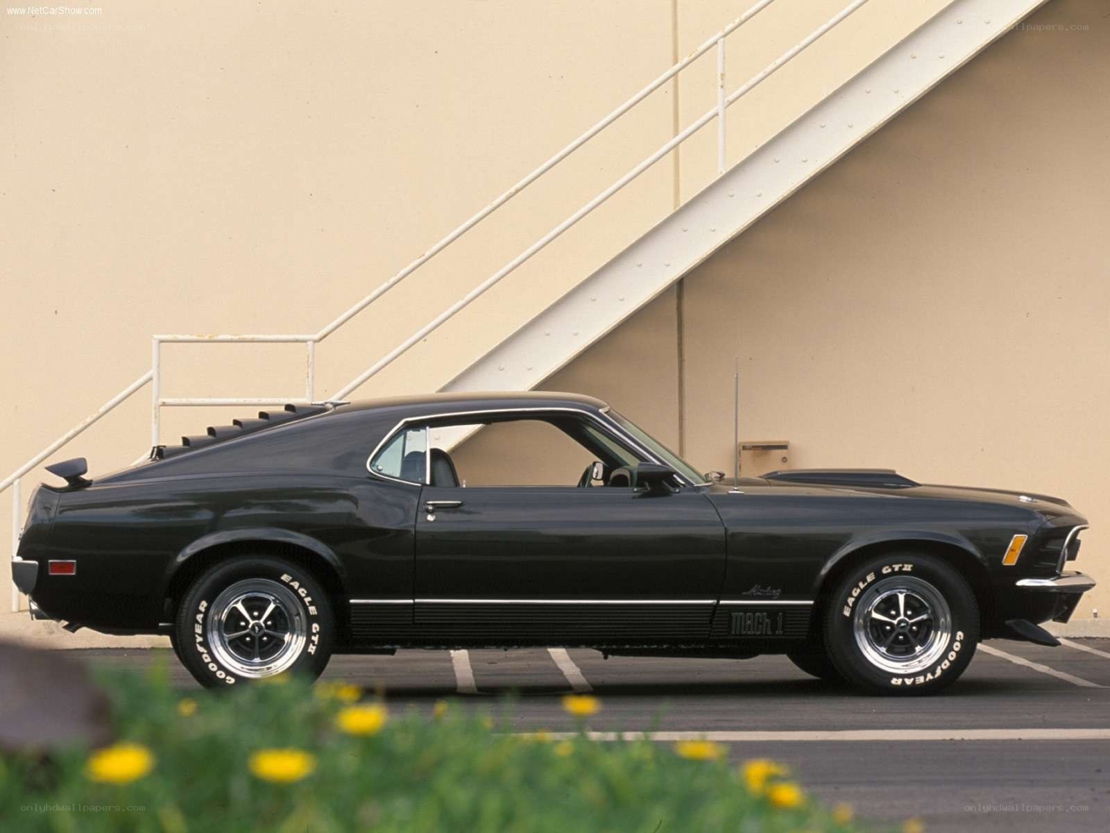 Black Ford Mustang Mach 1