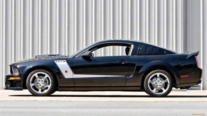 Black Ford Mustang — Neutral, Afternoon, Photograph, Car