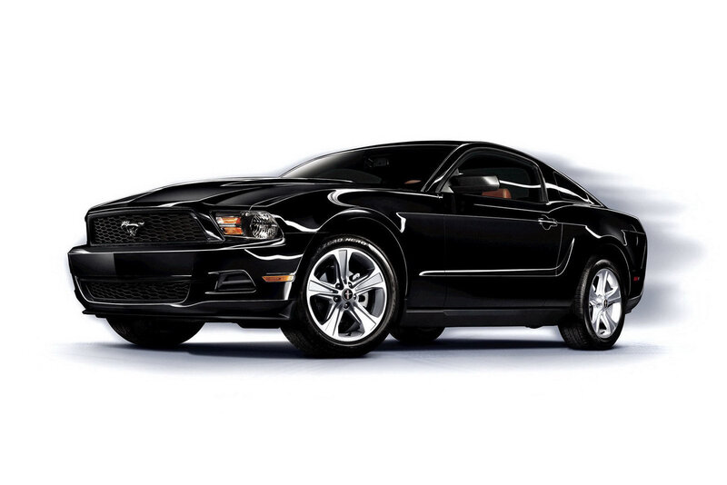 Black Ford Mustang — Neutral, Photograph, Car, Wheel