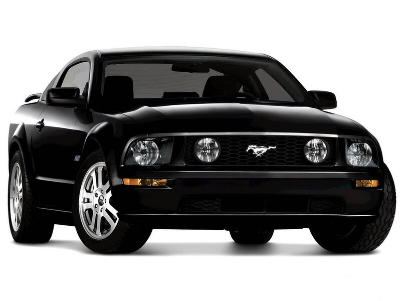 Black Ford Mustang — Neutral