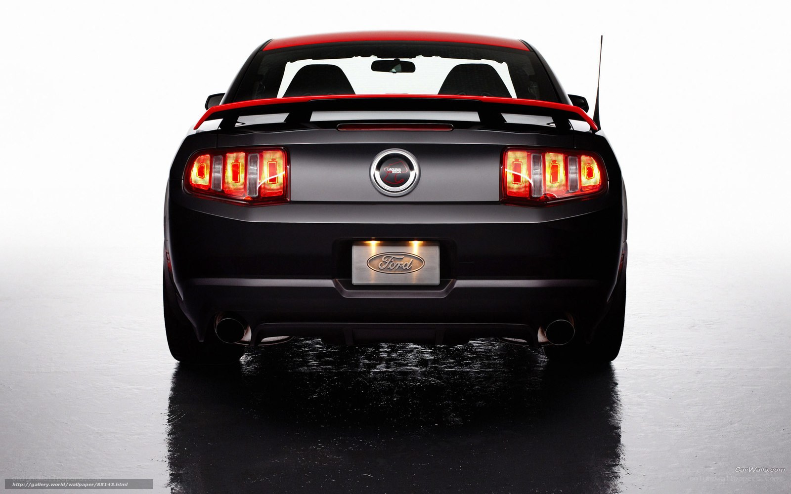black ford mustang rear view