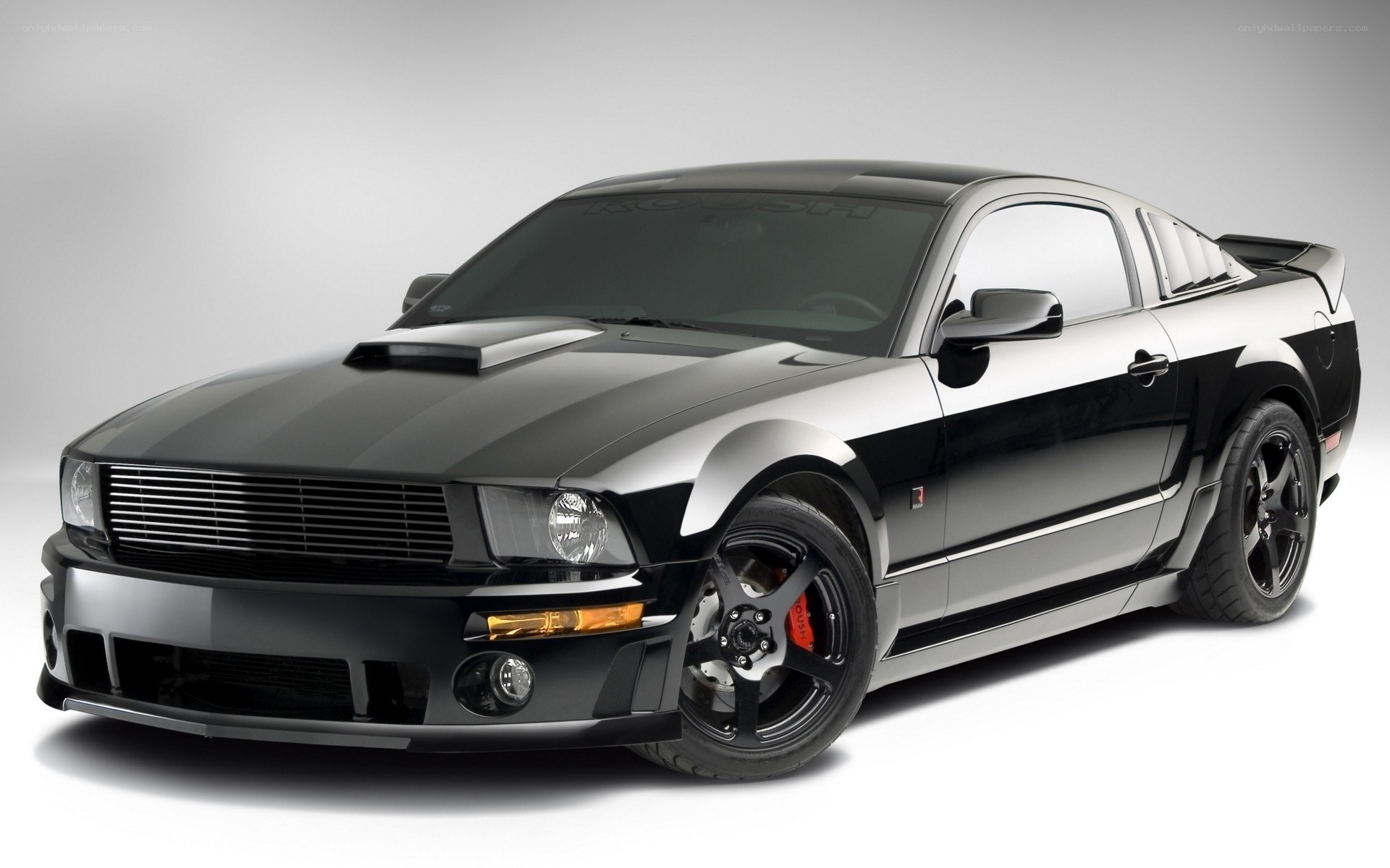 Black Ford Mustang Roush