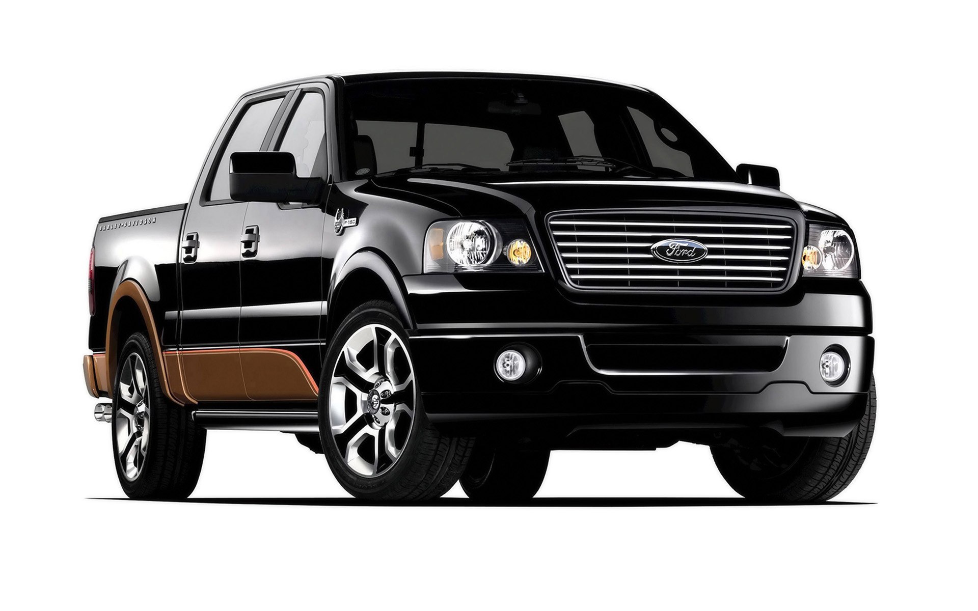 black Ford pickup truck