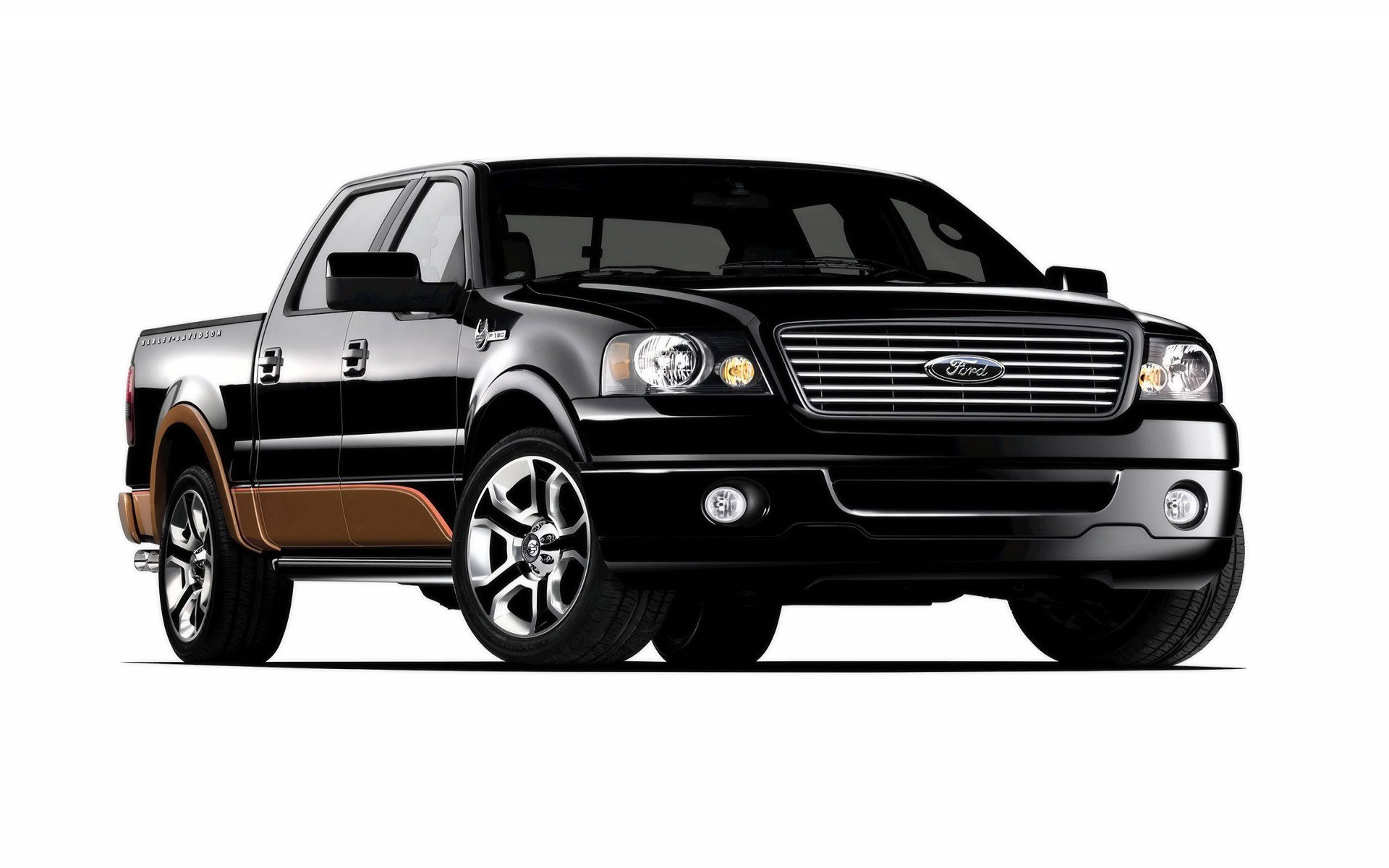 black Ford pickup truck