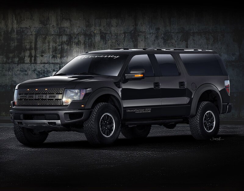 black ford raptor suv