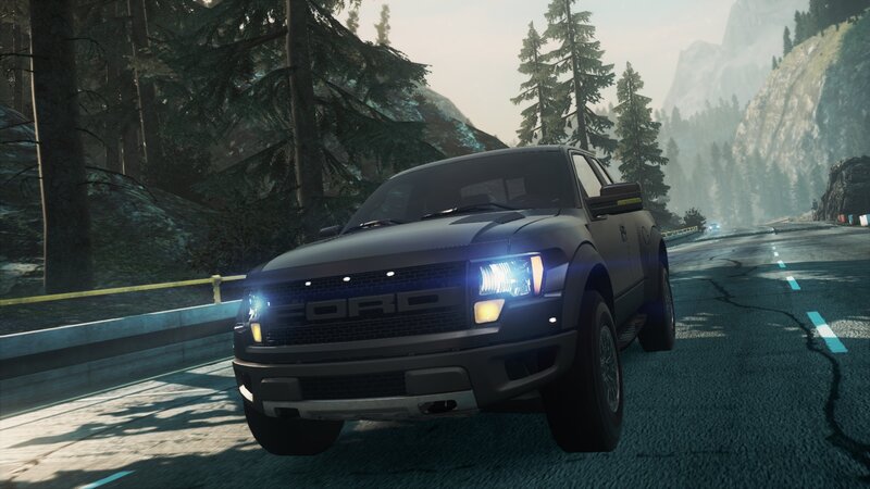 Black Ford Raptor Truck — Gray