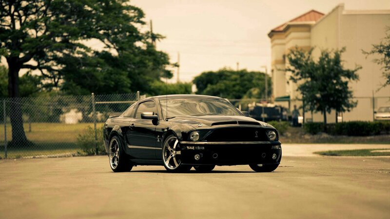 black ford shelby mustang