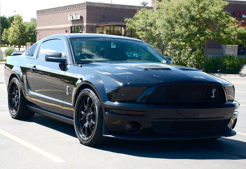 black ford shelby mustang