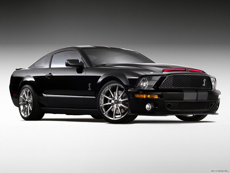 Black Ford Shelby Mustang — Dramatic, Photograph