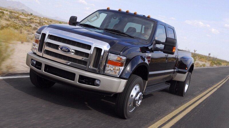 black ford super duty truck