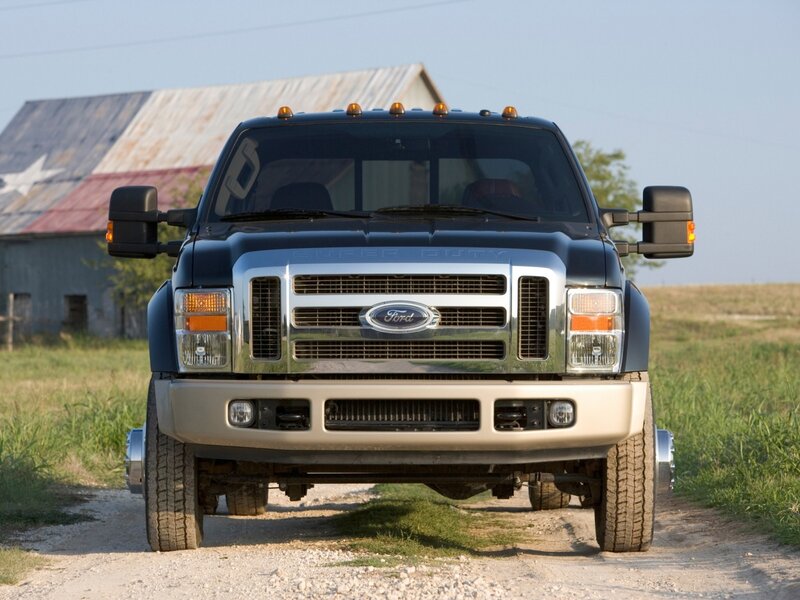 black ford super duty truck