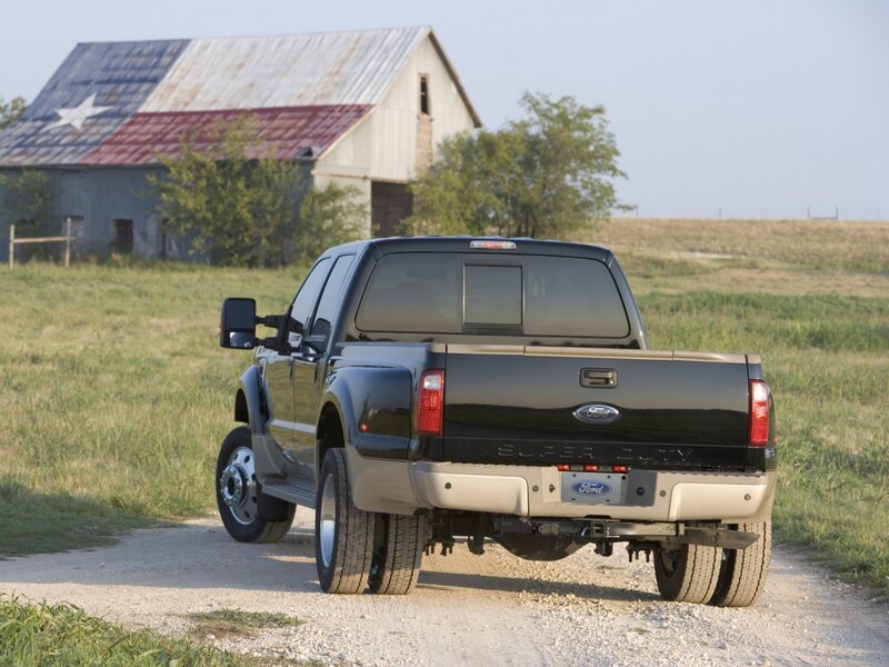 black ford super duty truck
