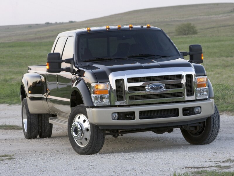 black ford super duty truck