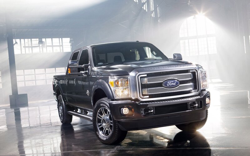 Black Ford Super Duty truck