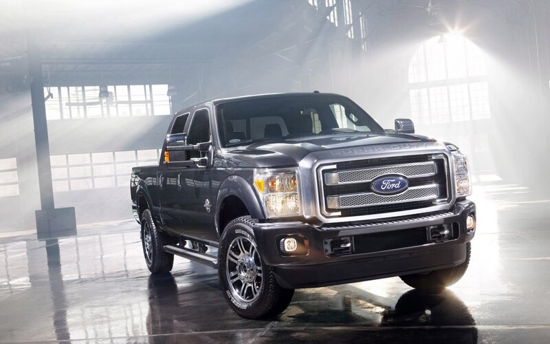 Black Ford Super Duty truck