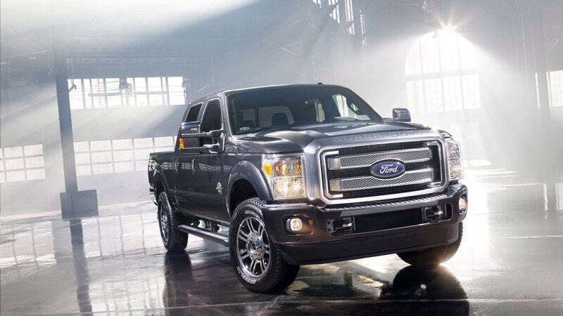 Black Ford Super Duty Truck — Dramatic, Photograph