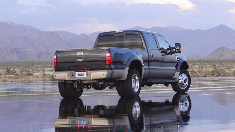 Black Ford Super Duty Truck — Gray