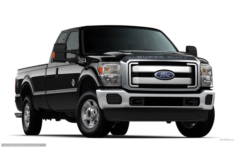 Black Ford Super Duty Truck — Neutral, Photograph, Grille