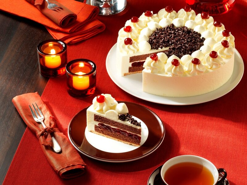 Black Forest Cake Slice — Red