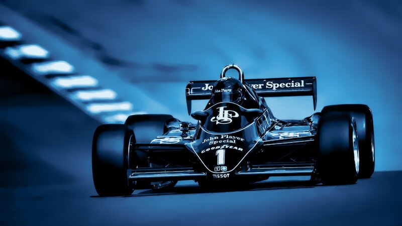 Black Formula One Car — Blue