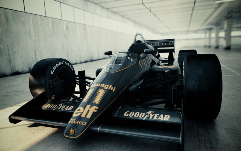 Black Formula One Car — Dramatic, 3d Render, Goodyear Tires