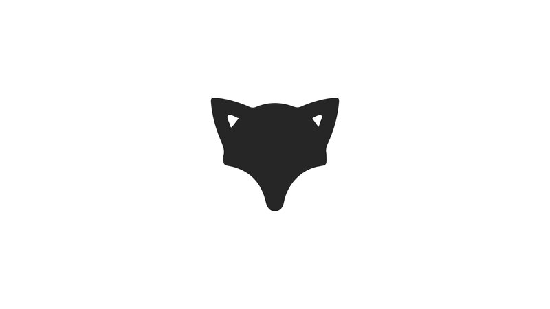 Black Fox Head Silhouette