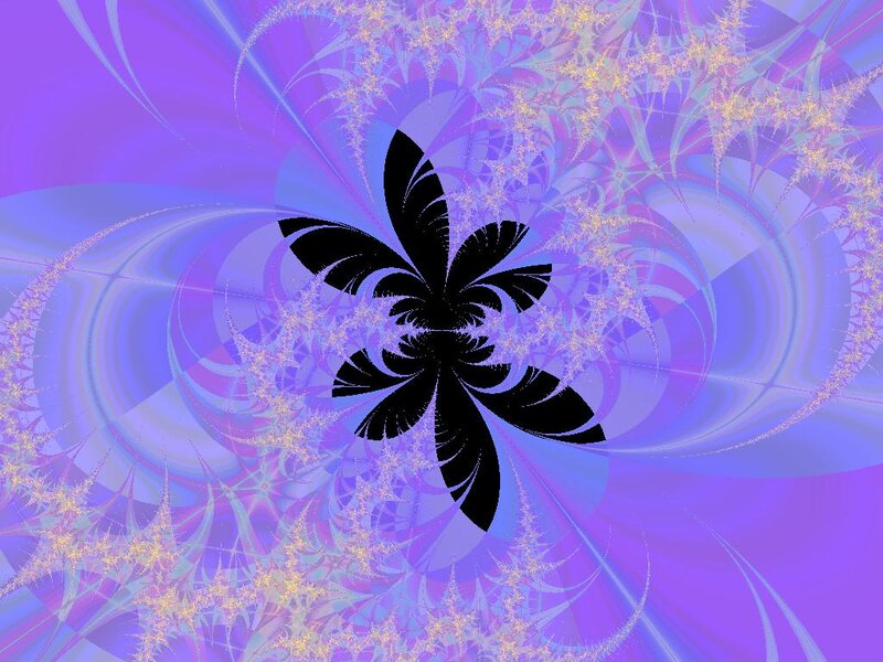 Black Fractal Flower