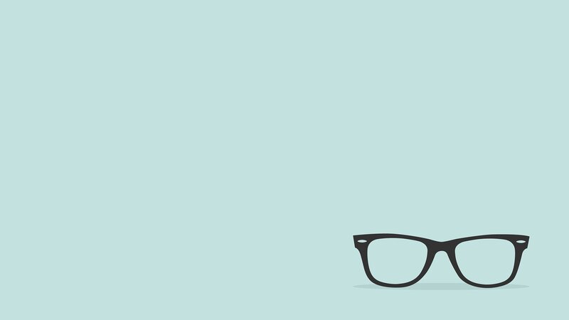 Black-framed Glasses — Light Blue