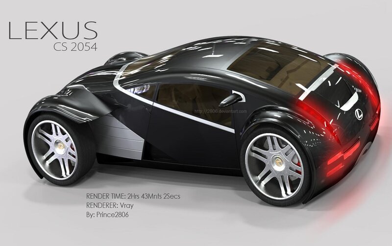 Black Futuristic Car — 3d Render