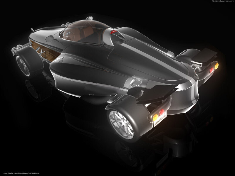 Black Futuristic Car — Dramatic