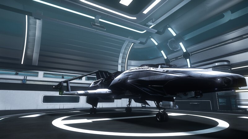 Black Futuristic Jet — Technological