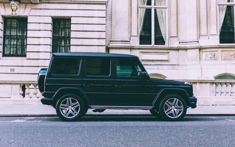 Black G-Wagon SUV — Calm