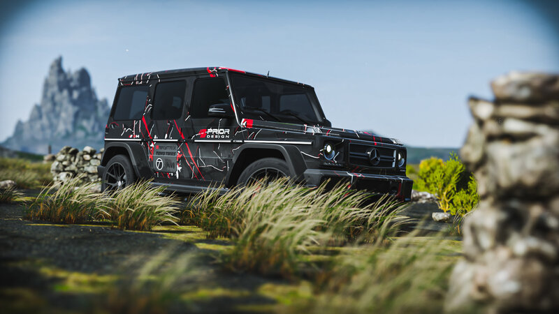 Black G-wagon Suv — Dramatic, Afternoon