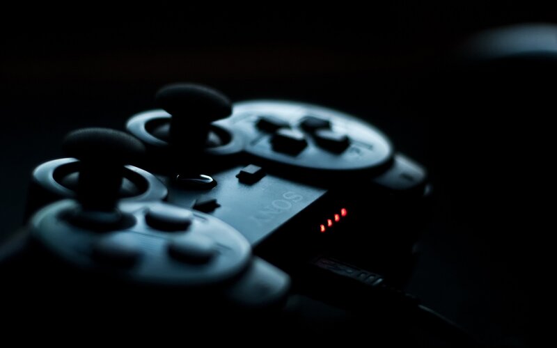 Black Game Controller — Dark, Night, Photograph