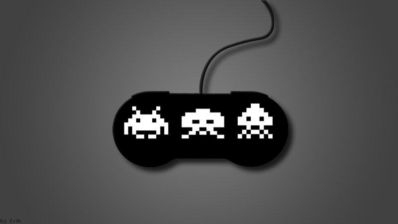Black Game Controller — Minimalist