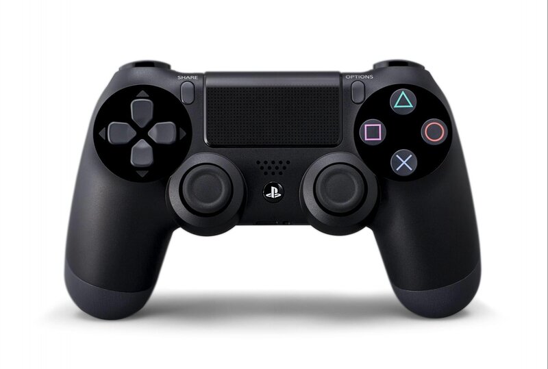 Black Game Controller — Neutral, Photograph, D-pad