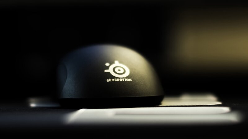 Black Gaming Mouse — Dramatic