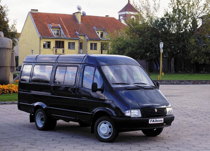Black GAZelle van in courtyard