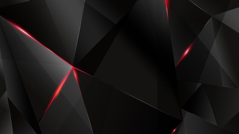 Black Geometric Pattern — Dark, Abstract, Red Lines