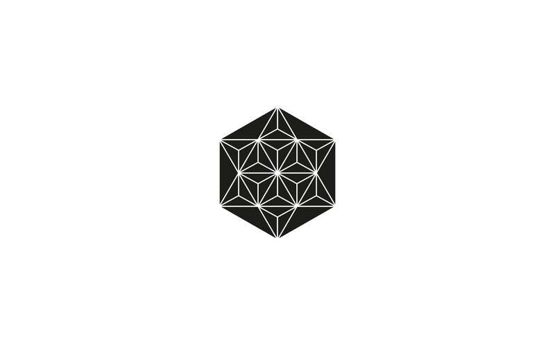 Black Geometric Pattern — Minimalist, Abstract