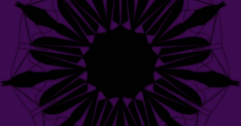 Black Geometric Pattern — Purple