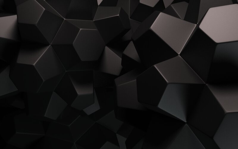 Black Geometric Shapes — Dark