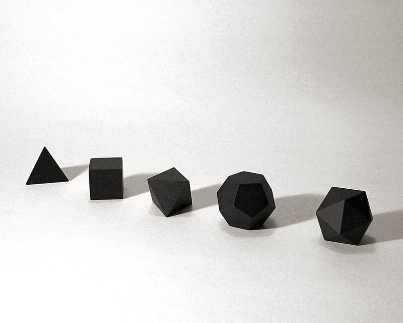 Black Geometric Shapes — Minimalist