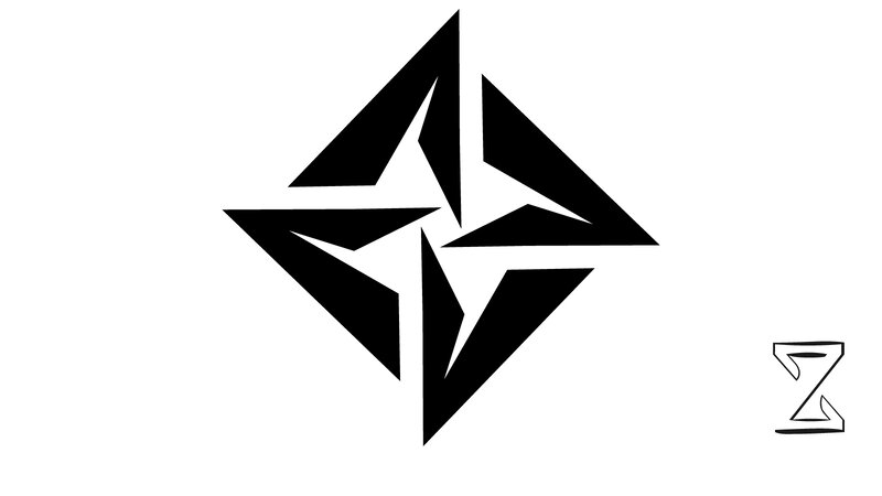 Black Geometric Star Logo